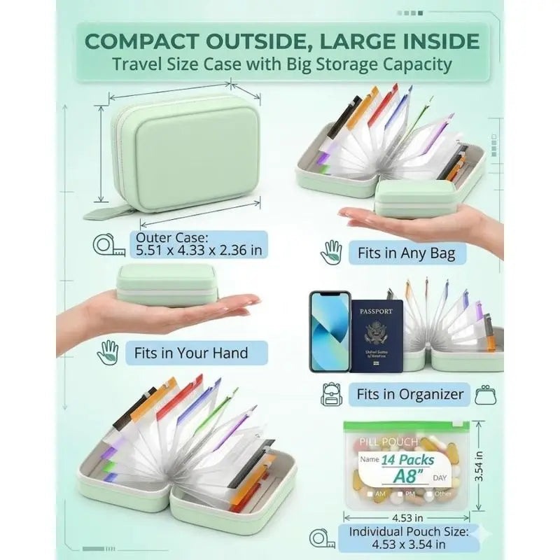 Weekly Pill Organizer Pouches