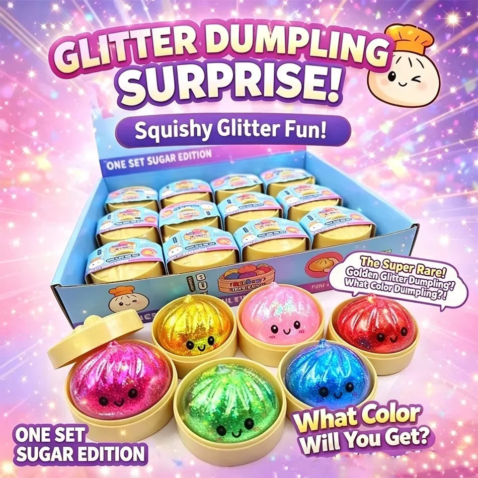 Glitter Dumpling Squishy Toy