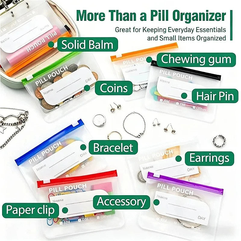 Weekly Pill Organizer Pouches